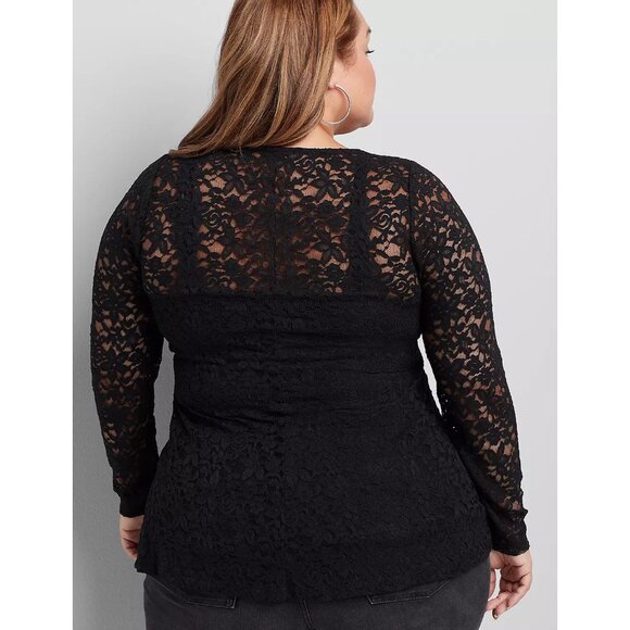 Elegant Black Lace Women's Top - Picture 7 of 12